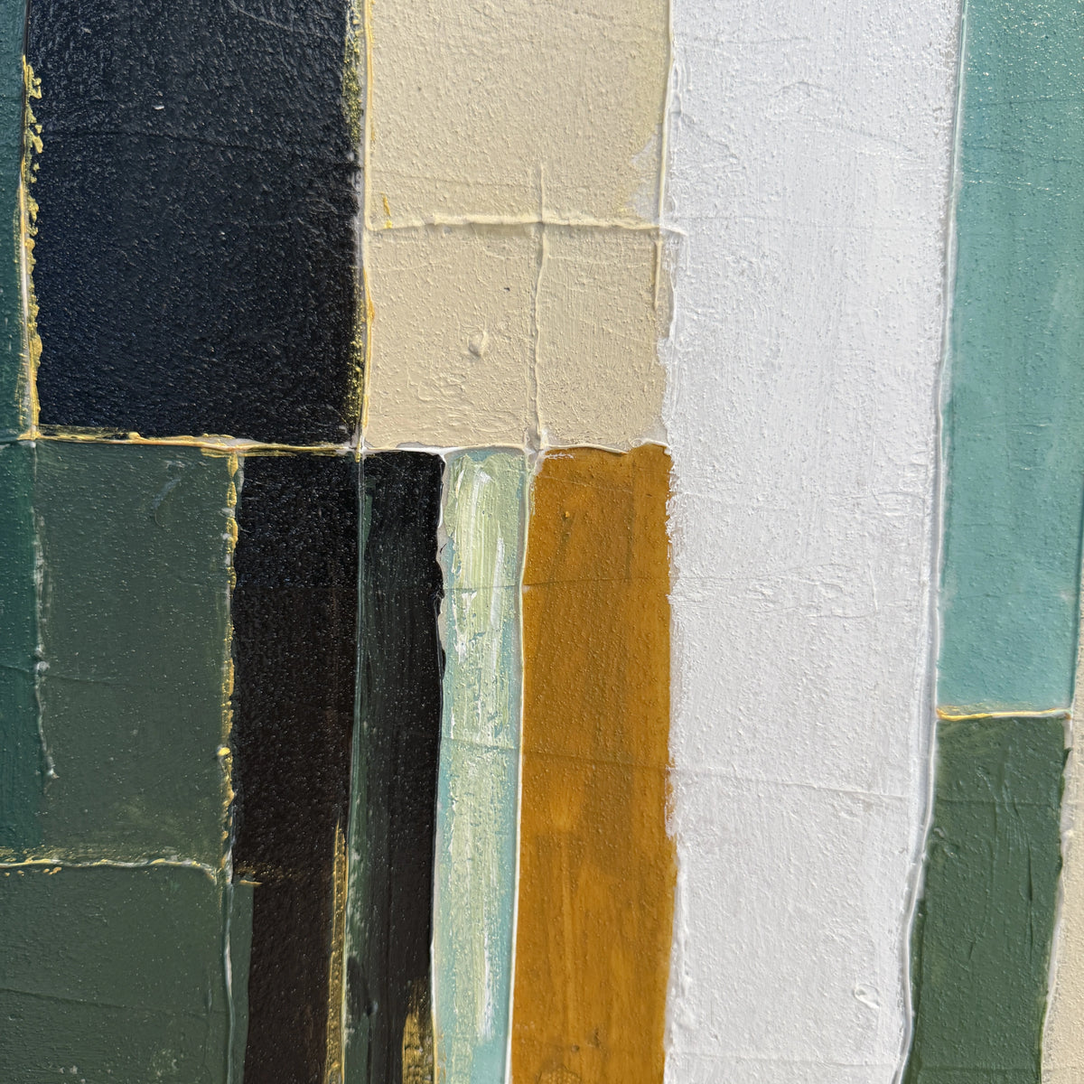 Geothermal Order Hand Painted Textured Oil Painting | Abstract Wall Art painting closeup detail