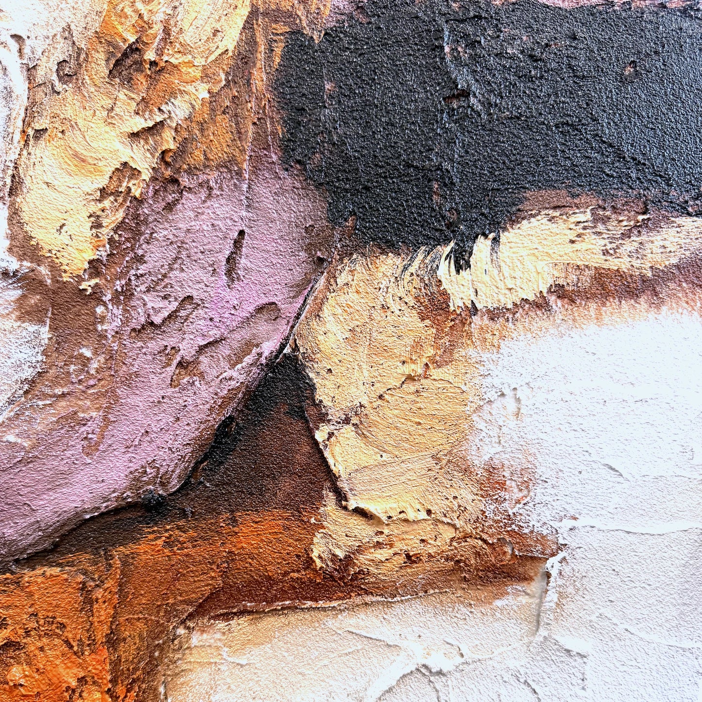 QIBI-MINERAL-FORM-50X70-BF painting closeup detail 2
