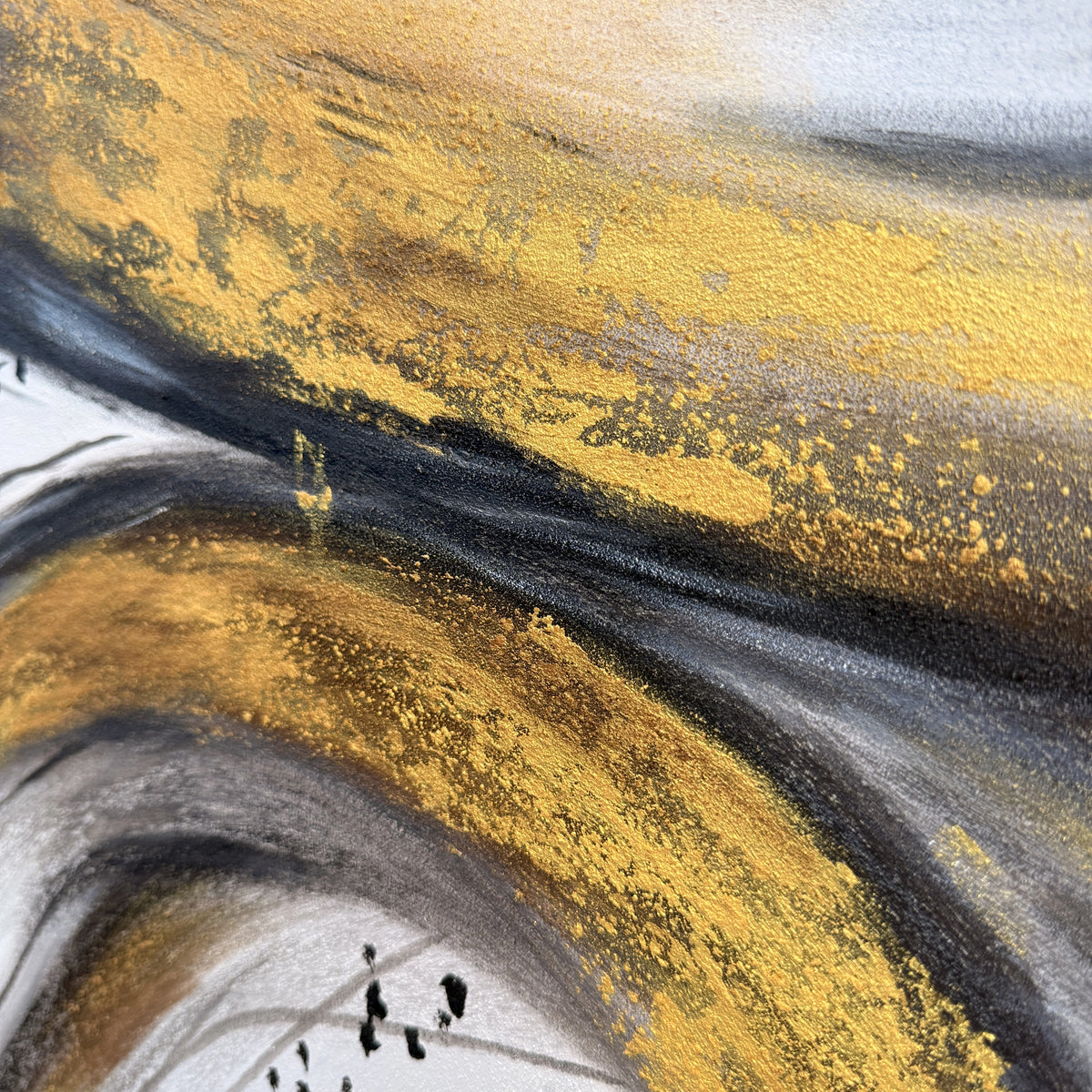 Stellar Path Hand Painted Textured Oil Painting | Abstract Wall Art painting closeup detail