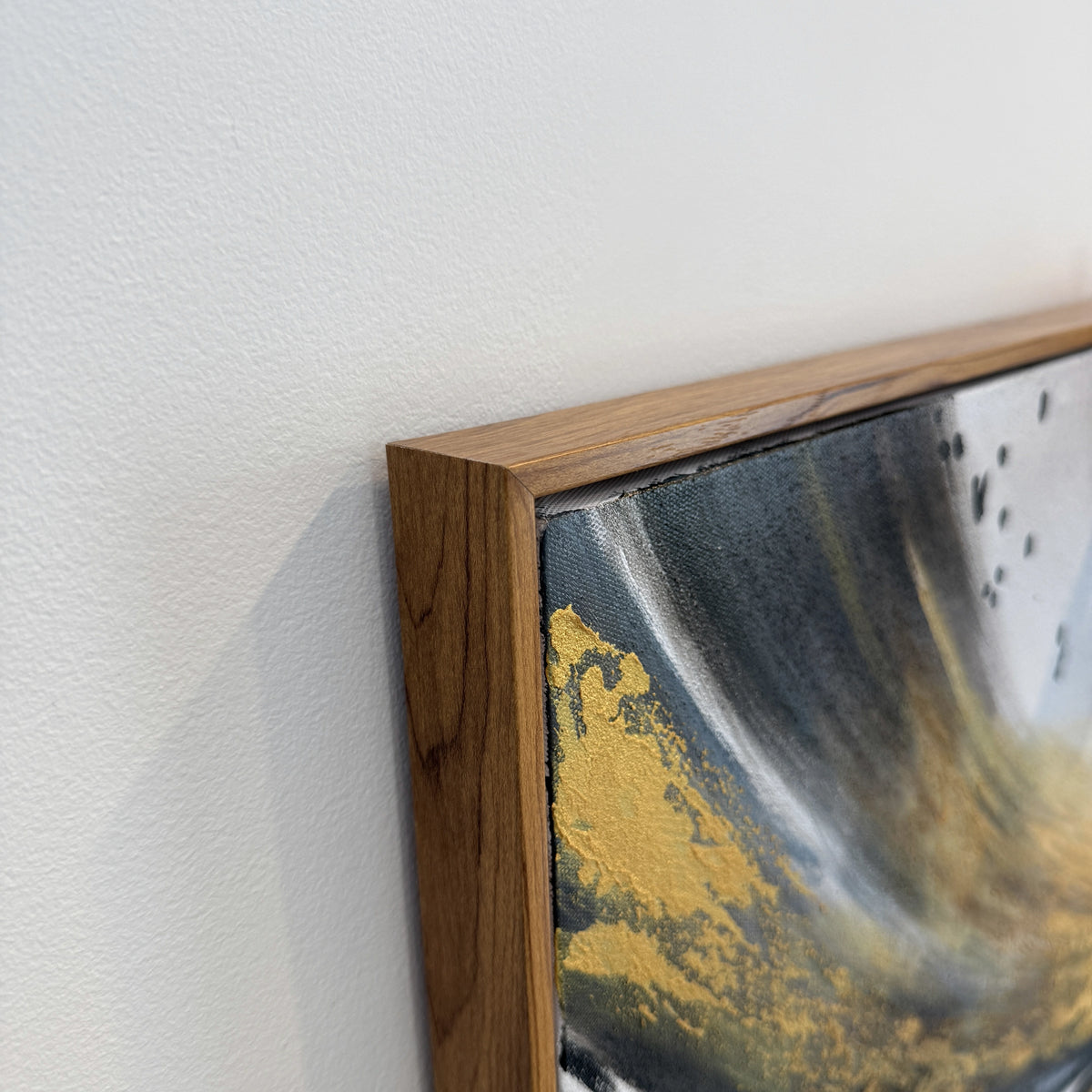 Stellar Path Hand Painted Textured Oil Painting | Abstract Wall Art frame corner detail