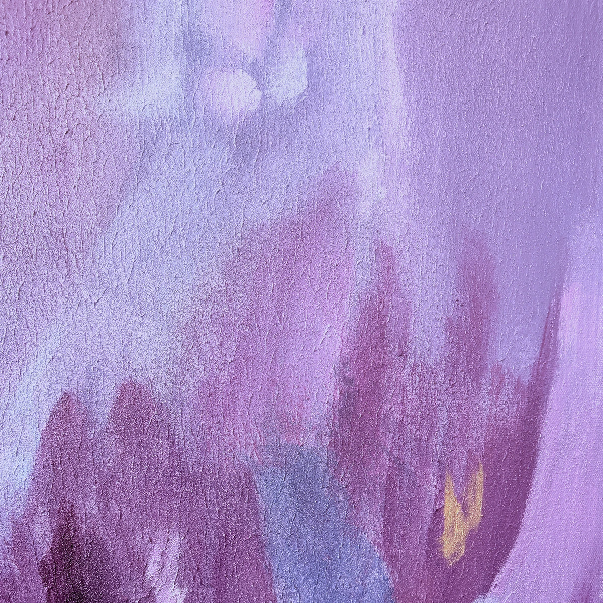 Closeup of Violet Layers textured violet abstract painting brushwork