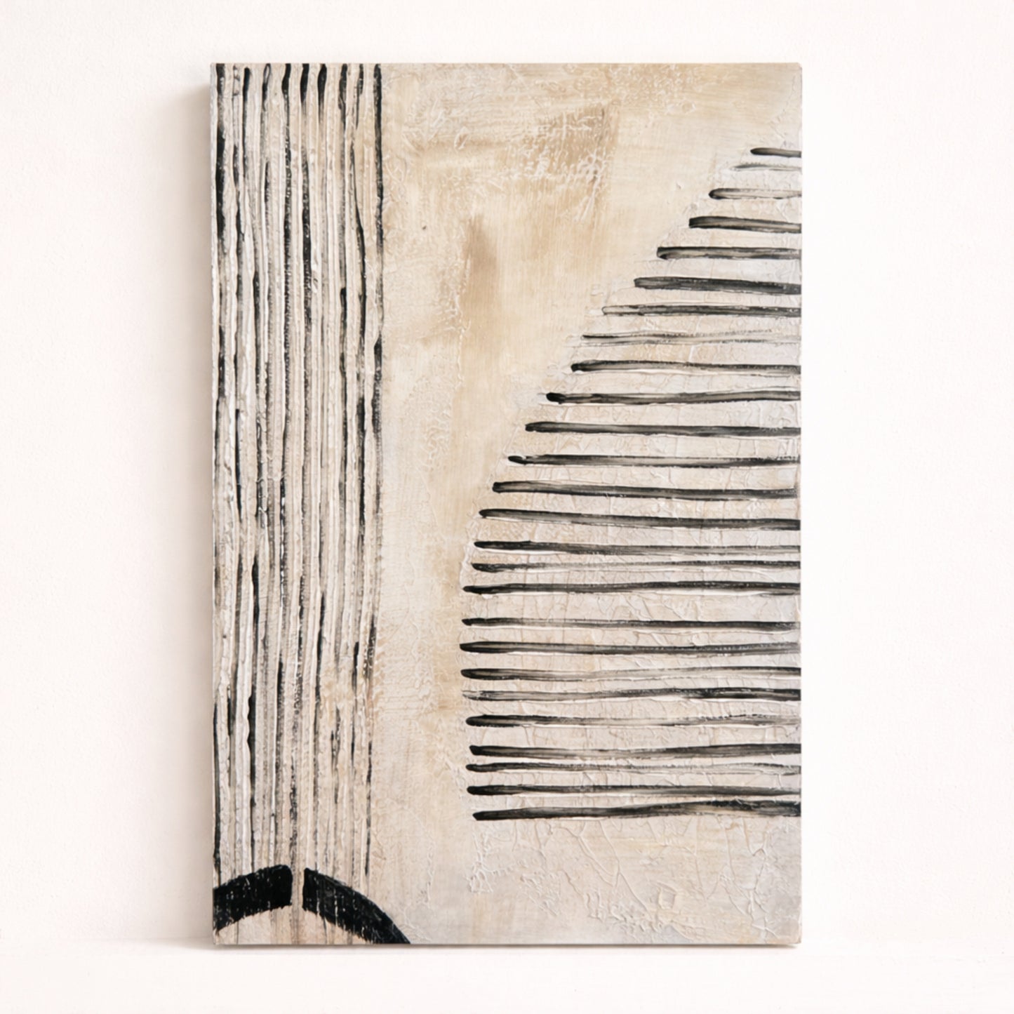 Silent Arch hand painted oil painting 40x60cm minimalist wall art NZ unframed front view