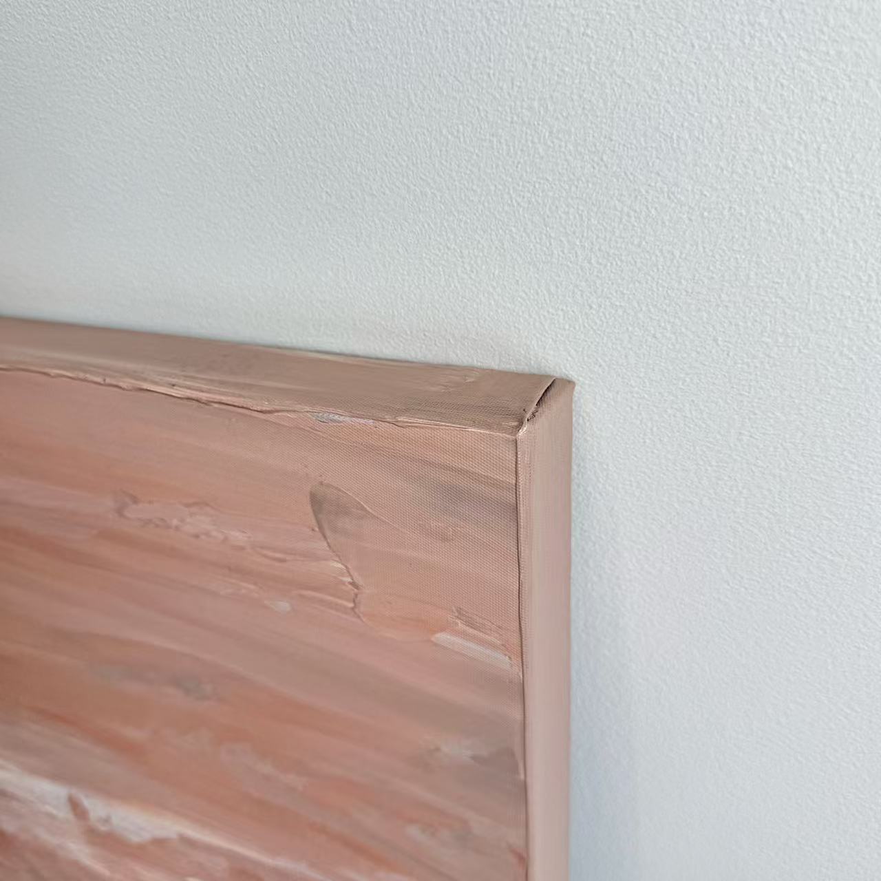 Terra Haze unframed canvas corner detail hand painted wall art